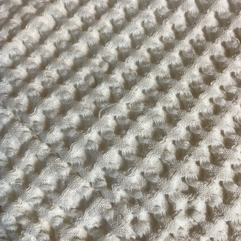Hawthorne Hill Duvet Cover Twin‎ White Cream Waffle Weave Cotton Button Bedding